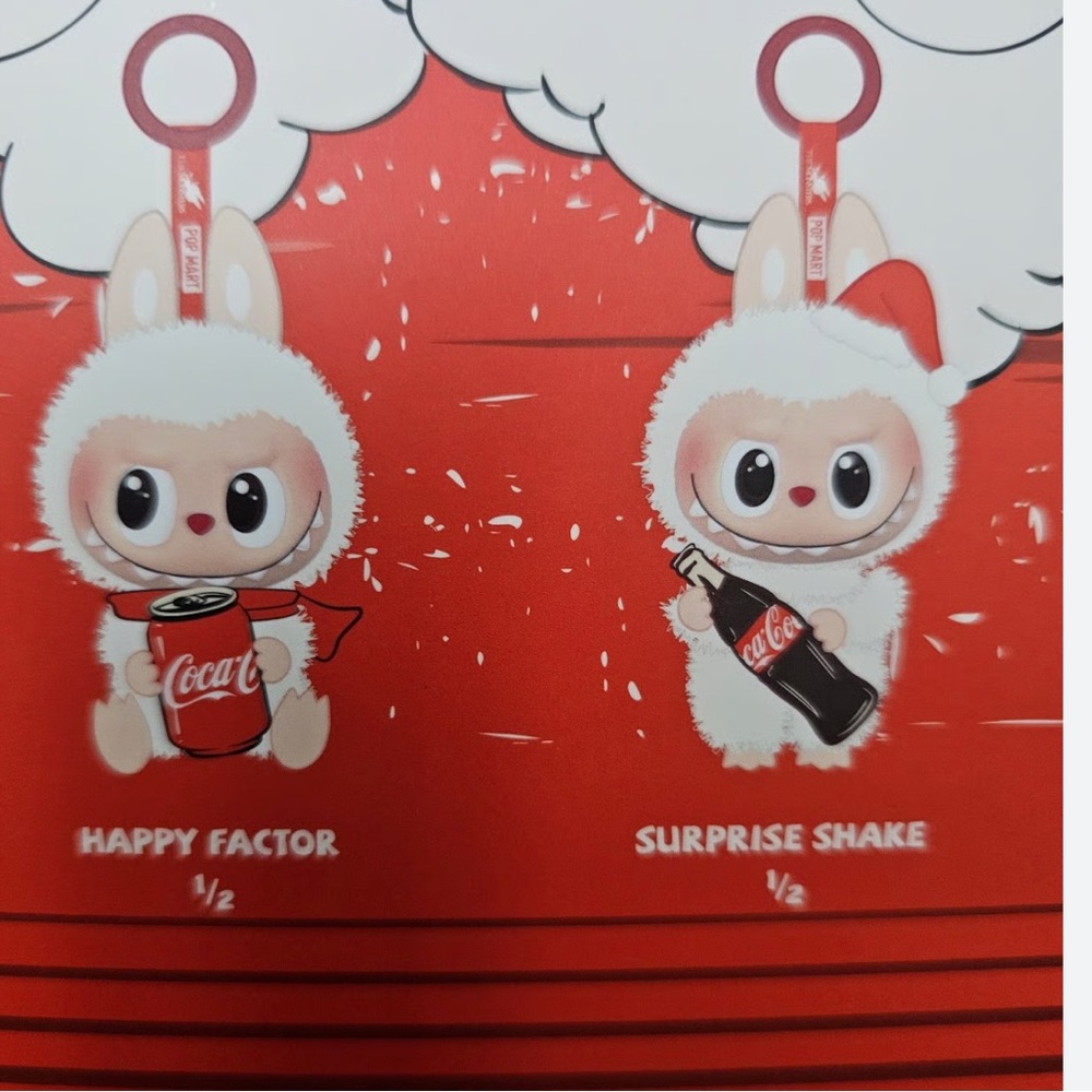 Coca-Cola Monsters Labubu  Keychain - Picture 2 of 5